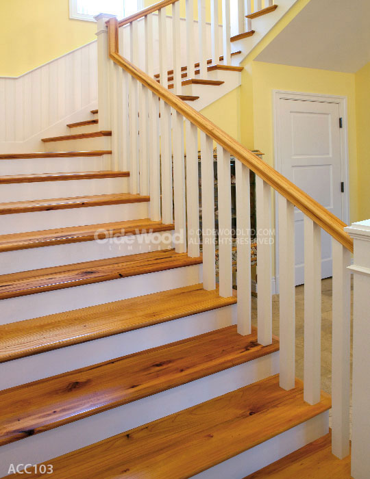Solid Reclaimed Wood Thick Stairs Treads – Reclaimed & Brass Co.